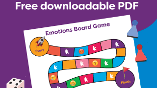 Let’s talk about big feelings: Download our free printable emotions board game
